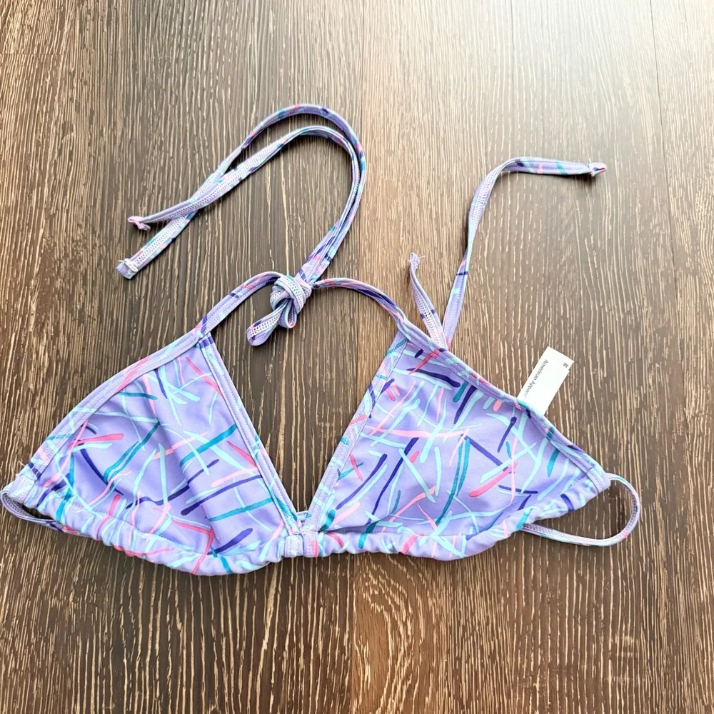 American Apparel Lilac Rhymer Triangle Bikini Top M